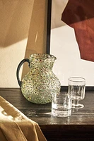 BLOWN GLASS PITCHER WITH SPECKLES