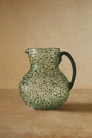 BLOWN GLASS PITCHER WITH SPECKLES