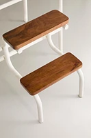 FOLDABLE WOODEN METAL STOOL