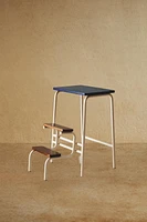 FOLDABLE WOODEN METAL STOOL