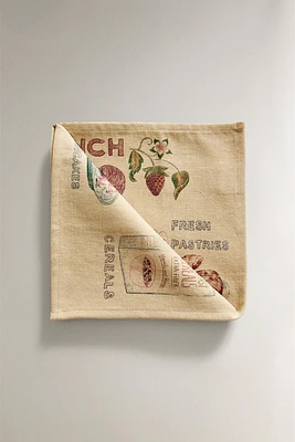 PACK OF BRUNCH PRINT COTTON NAPKINS (PACK OF 2)