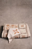 EMBROIDERED COTTON AND LINEN TABLECLOTH