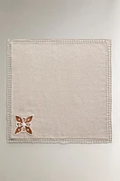 PACK OF EMBROIDERED COTTON AND LINEN NAPKINS (PACK OF 2)