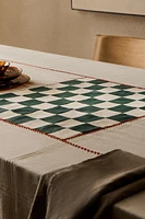 COTTON LINEN CHESS TABLECLOTH