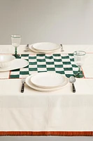 COTTON LINEN CHESS TABLECLOTH