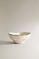 CERAMIC BOWL WITH PLANT MOTIFS