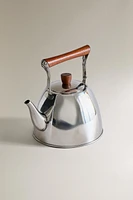 STEEL TEAPOT WITH ACACIA WOOD DETAILS