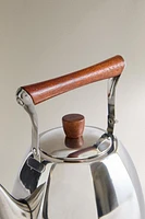 STEEL TEAPOT WITH ACACIA WOOD DETAILS