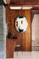 WALL MIRROR WITH IRREGULAR ENAMEL FRAME