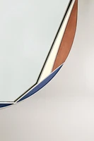 WALL MIRROR WITH IRREGULAR ENAMEL FRAME