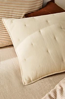 STRIPED MUSLIN THROW PILLOW COVER