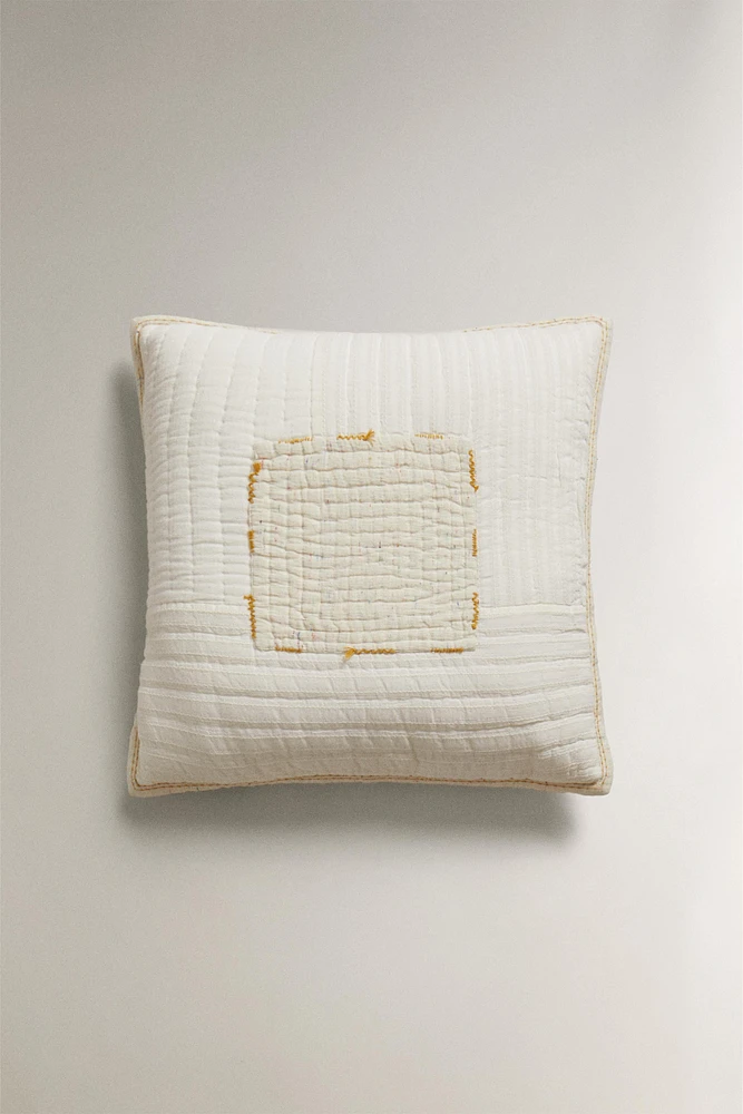 PATCHWORK THROW PILLOW COVER