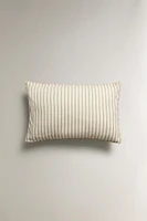 REVERSIBLE STRIPED THROW PILLOW COVER