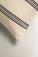 STRIPED COTTON THROW PILLOW COVER X TENSIRA