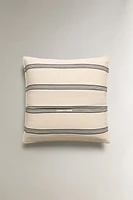 STRIPED COTTON THROW PILLOW COVER X TENSIRA