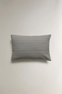 GINGHAM COTTON THROW PILLOW COVER X TENSIRA