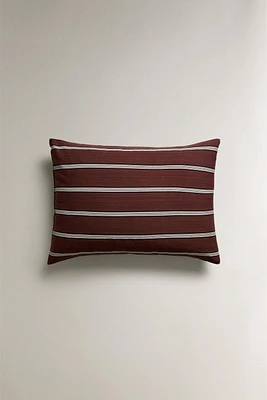 STRIPED COTTON THROW PILLOW COVER X TENSIRA