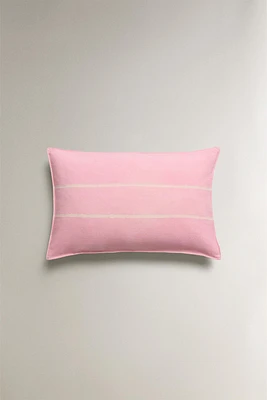 HORIZONTAL STRIPED COTTON THROW PILLOW COVER X TENSIRA