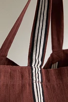 STRIPED COTTON TOTE BAG X TENSIRA