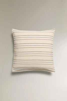 MULTICOLORED STRIPED COTTON THROW PILLOW COVER X TENSIRA