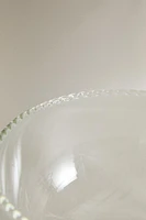 BOROSILICATE GLASS BOWL WITH AN IRREGULAR EDGE