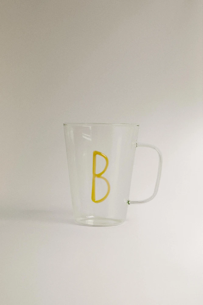 BOROSILICATE MUG WITH INITIAL B