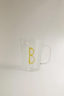 BOROSILICATE MUG WITH INITIAL B