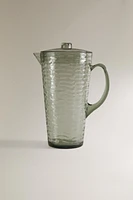 RAISED PICNIC PITCHER WITH LID