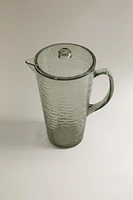 RAISED PICNIC PITCHER WITH LID