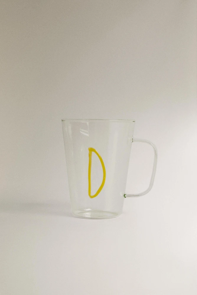 BOROSILICATE MUG WITH INITIAL D