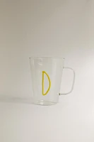 BOROSILICATE MUG WITH INITIAL D