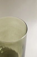 GLASS TUMBLER WITH STRIPES DESIGN