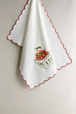 CHERRY PRINT KITCHEN TOWEL