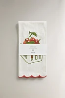 CHERRY PRINT KITCHEN TOWEL