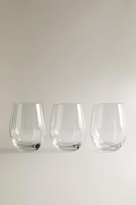 SET OF ROUNDED GLASS TUMBLERS (SET OF 3)