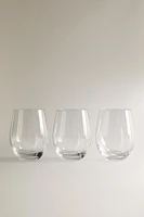 SET OF ROUNDED GLASS TUMBLERS (SET OF 3)