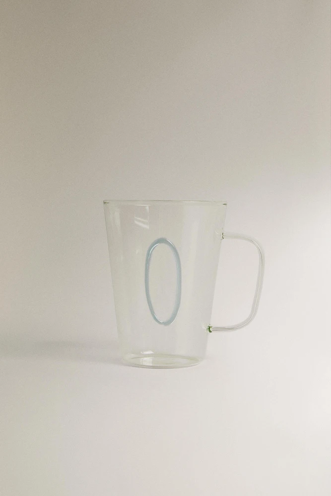 BOROSILICATE MUG WITH INITIAL O