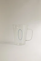 BOROSILICATE MUG WITH INITIAL O