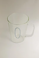 BOROSILICATE MUG WITH INITIAL O