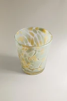 SPECKLED GLASS TUMBLER