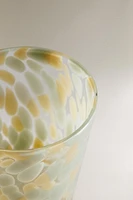 SPECKLED GLASS TUMBLER