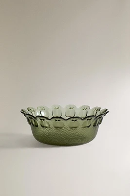 APPLE GLASS BOWL