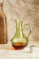 BOROSILICATE GLASS CRUET WITH RAISED DESIGN