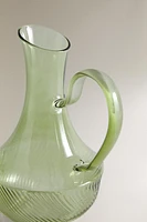 BOROSILICATE GLASS CRUET WITH RAISED DESIGN