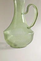 BOROSILICATE GLASS CRUET WITH RAISED DESIGN