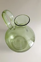 BOROSILICATE GLASS CRUET WITH RAISED DESIGN