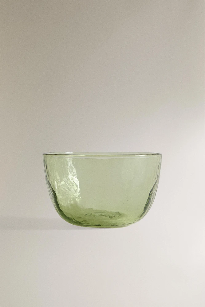 HAMMERED GLASS BOWL