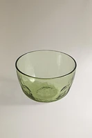 HAMMERED GLASS BOWL