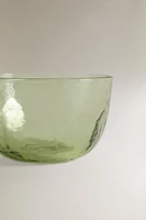 HAMMERED GLASS BOWL