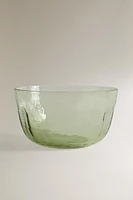 HAMMERED GLASS SALAD BOWL